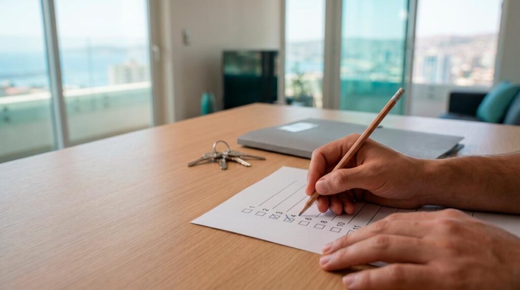 Persona preparando un checklist visual para vender casa rápido en Chile.